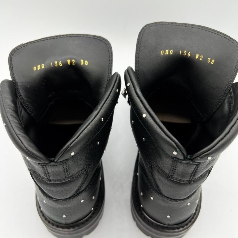 Valentino Garavani Black Rockstud Ankle Hiking Boots - Picture 10 of 12